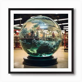 Snow Globe City Art Print