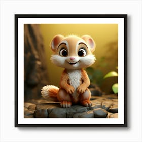 Cute Little Squirrel 3 Art Print