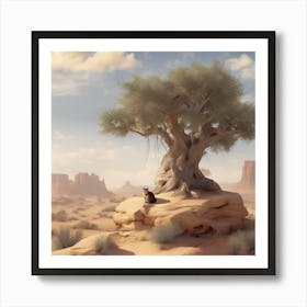 Tree In The Desert Art Print