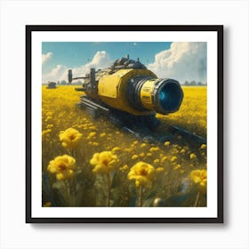 Field Of Yellow Flowers 43 Art Print