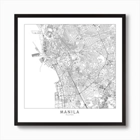 Manila Map Art Print