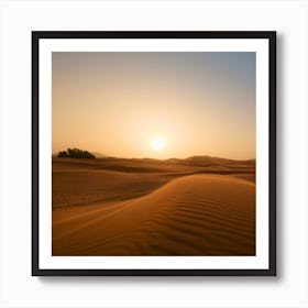 Sunset In The Desert Art Print