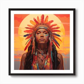 Native Sun Art Print