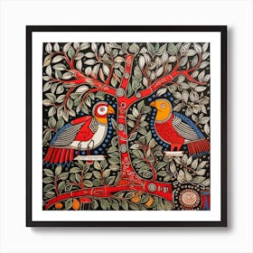 Birds In The Tree Art Print