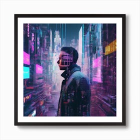 Futuristic Cityscape 193 Art Print