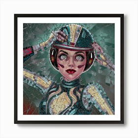 Mosaic Girl Art Print