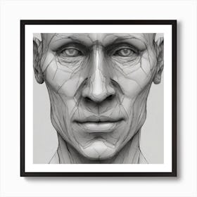 Man'S Face 3 Art Print