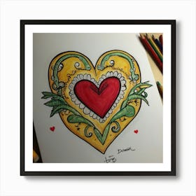 Heart Of Gold Art Print