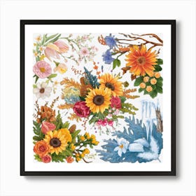 Winter Flowers Art Print