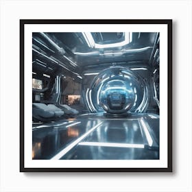 Futuristic Spaceship Interior 2 Art Print