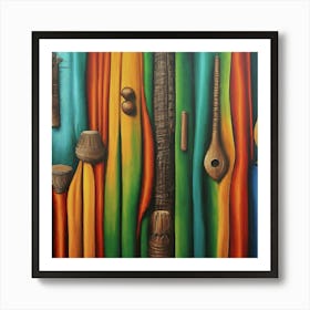 African Musical Instruments Art Print