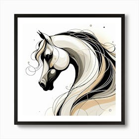 Creative Horse Beauty Illustration Nr 102 Art Print