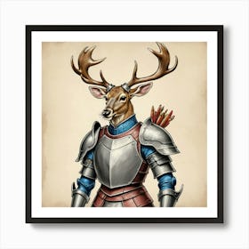 Deer In Armor 13 Art Print