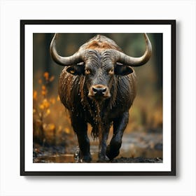 Buffalo In The Forest Art Print