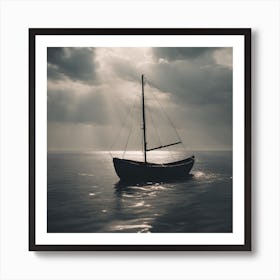 Sailboat In The Ocean Art Print