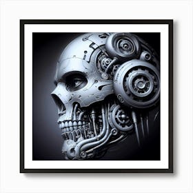 Robot Skull 3 Art Print