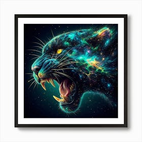 Galaxy Panther 1 Art Print