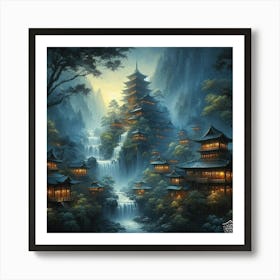 Asian Village Art Print