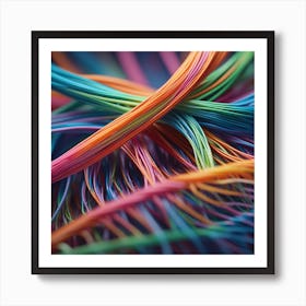 Colorful Wires 33 Art Print