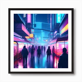 Neon City 8 Art Print