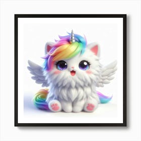 Unicorn Cat, caticorn Art Print