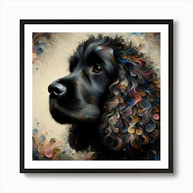 Black Cocker Spanielt Art Print