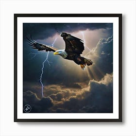 Flying eagle Art Print