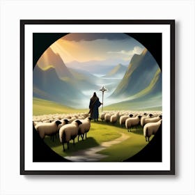 The Lord as a shepherd Art Print