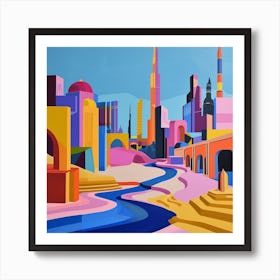 Abstract Travel Collection Dubai Uae 4 Art Print