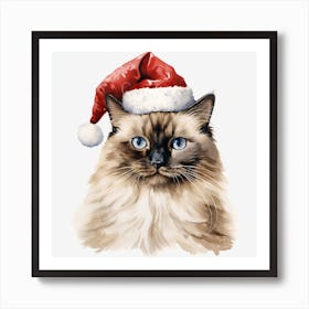 Santa Claus Cat 12 Poster