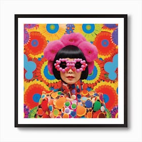 Asian Woman With Sunglasses Art Print