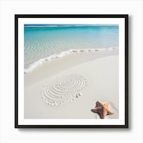 Starfish On The Beach 1 Art Print