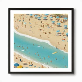 Beach - Beach Stock Videos & Royalty-Free Footage 3 Art Print