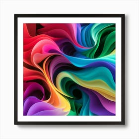 Abstract Colorful Paper Background Art Print