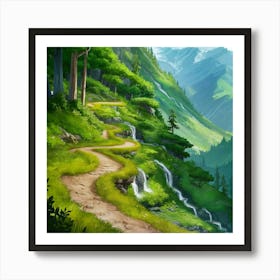 Path To The Mountains 1 Art Print