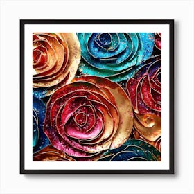 Paper Roses 1 Art Print