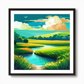 Landscape Painting 247 Art Print