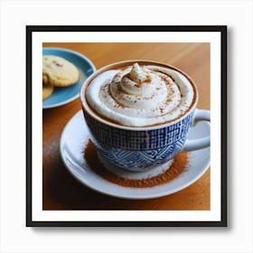 Latte And Cookies Art Print