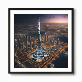 692609 Hyper Realistic Color Epic Cinematography Of Burj Xl 1024 V1 0 Art Print