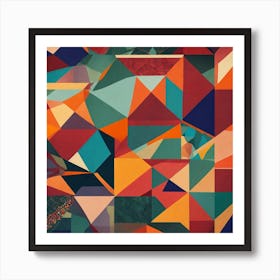 Abstract Geometric Patterns In Bold Art Print