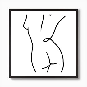 Nude 4 Square Art Print