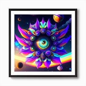 Psychedelic Flower Art Print