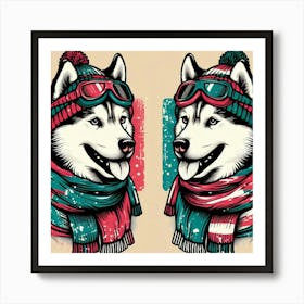 Husky dog 7 Art Print