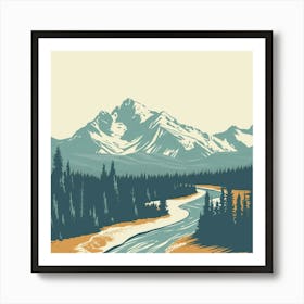 River In The Mountains 1 Art Print