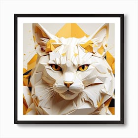 Polygonal Cat Art Print