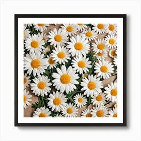 Sticker Of Daisies Flower 3365132050 Art Print