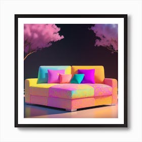 Soft Neon Aesthetic  Art Print