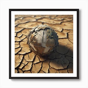 Earth Globe Art Print