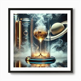 A Luxurious Futuristic Drink Named Aurora Wine, Art Print