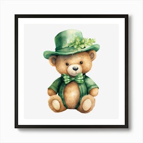 St Patrick'S Day Teddy Bear 10 Art Print